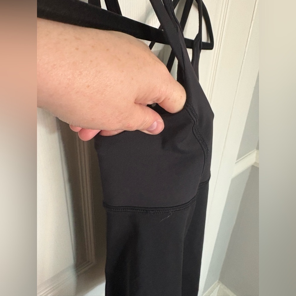 Lululemon Ace Tank in Black with Strappy Cross Back | Size 2 | Yoga Athleisure - Picture 7 of 9